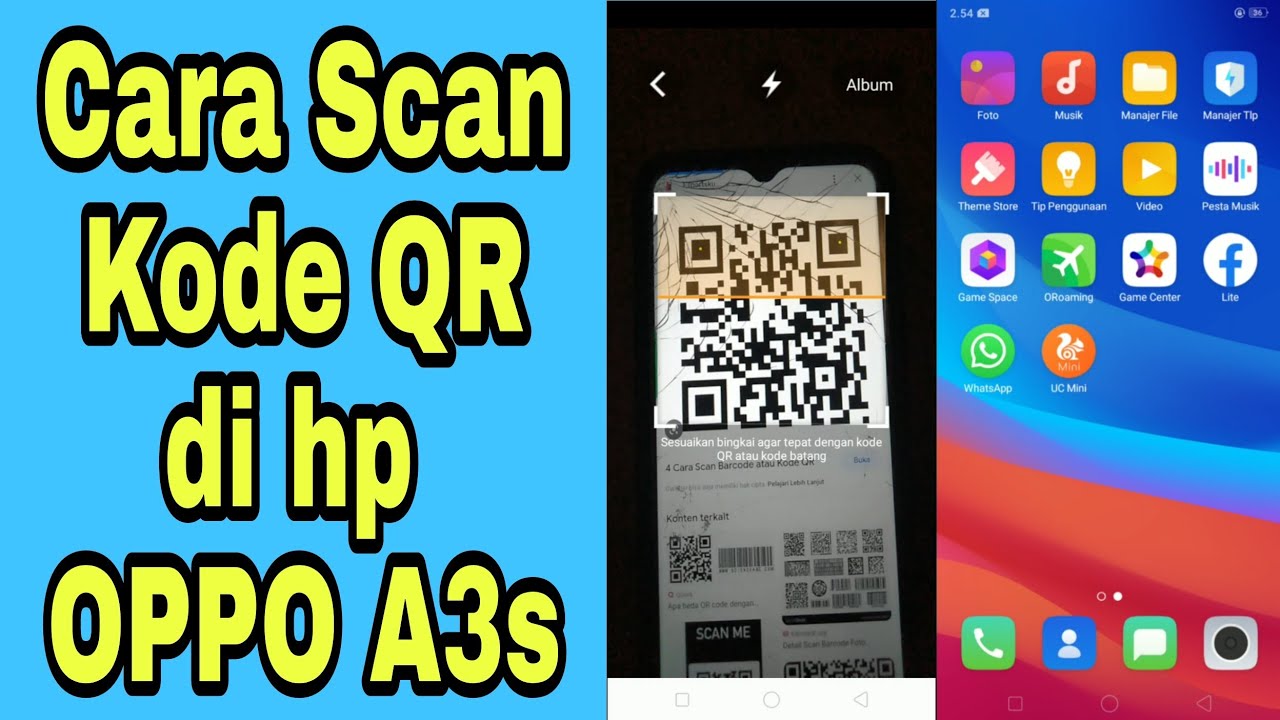 Как сканировать QR-код на мобильном телефоне OPPO A3s