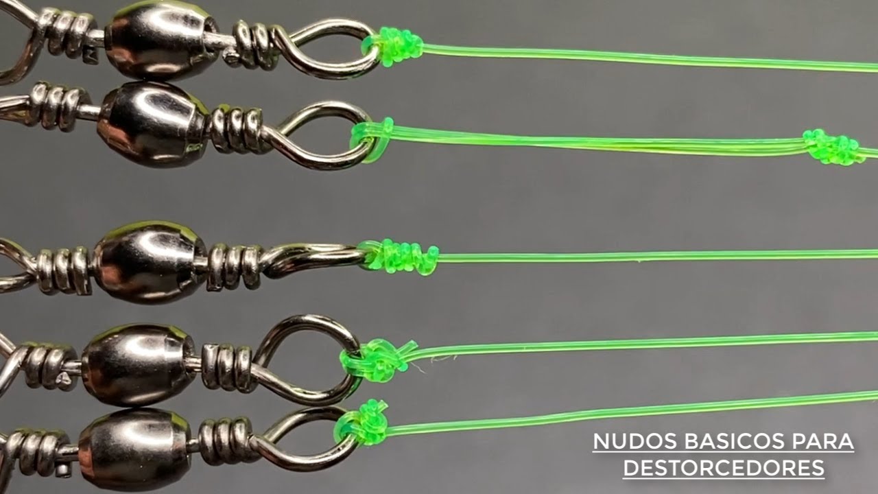 Aqui tienes los mejores 5 nudos para accesorios de pesca, quitavueltas, esmerillones