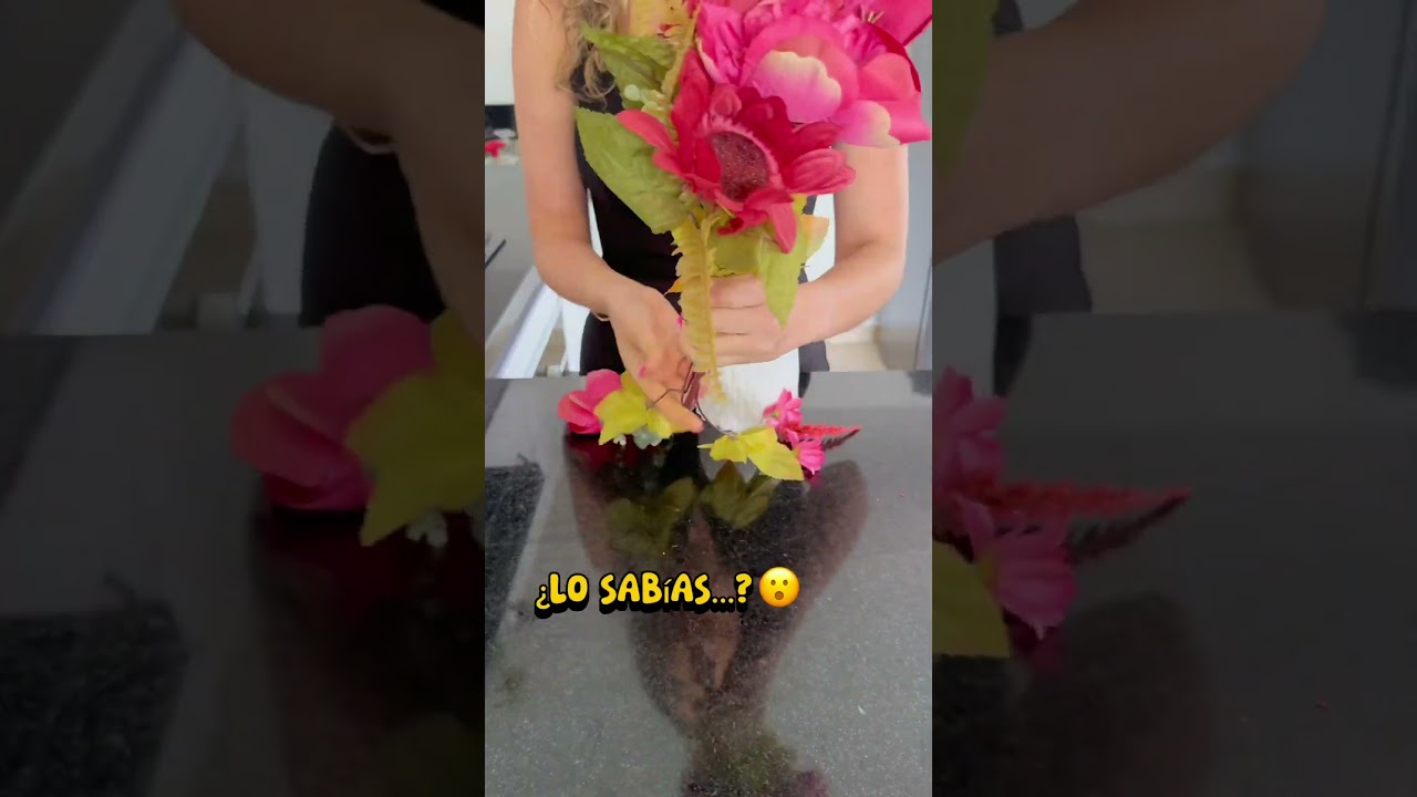 Como poner las flores artificiales en el jarr&oacute;n #ideas #hacks #tips #ideasen5minutos