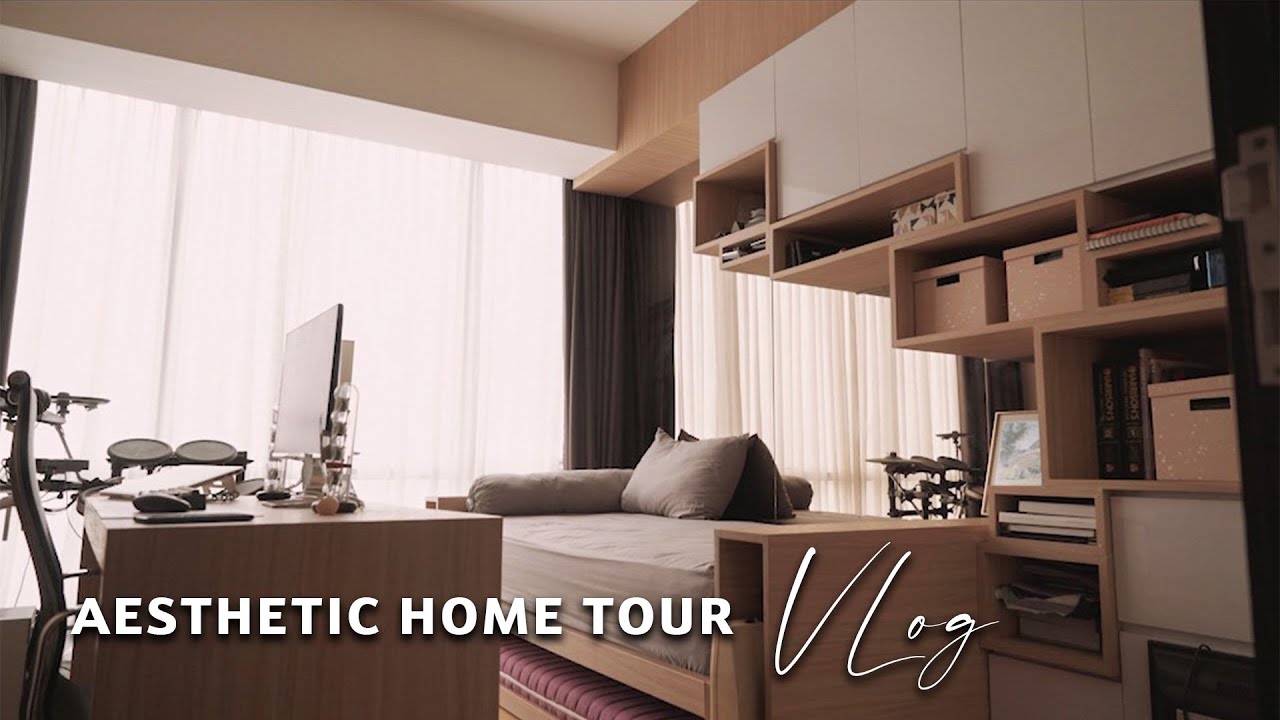 Aesthetic Room Tour - Cozy & Minimalist Apartment - Be My Guest - Indonesia Silent Vlog