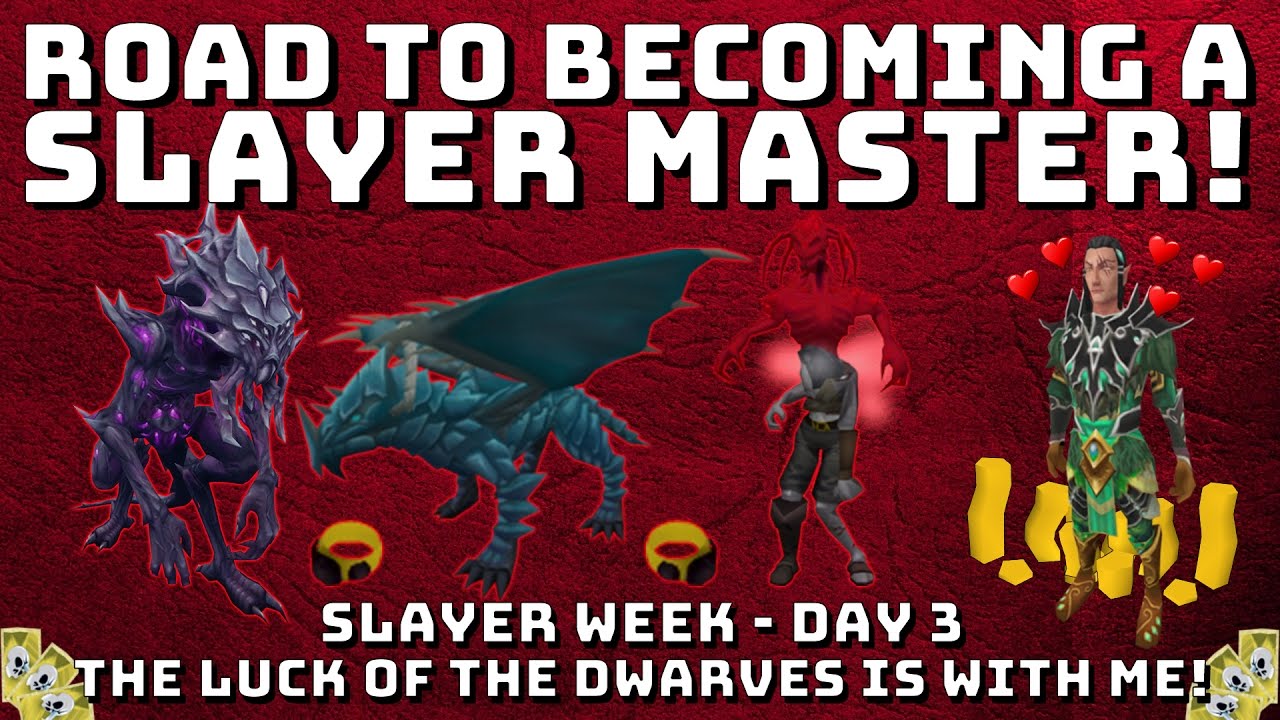 Slayer Week! - Day 3! Luck of the Dwarves Ring is Great! [Runescape 3]