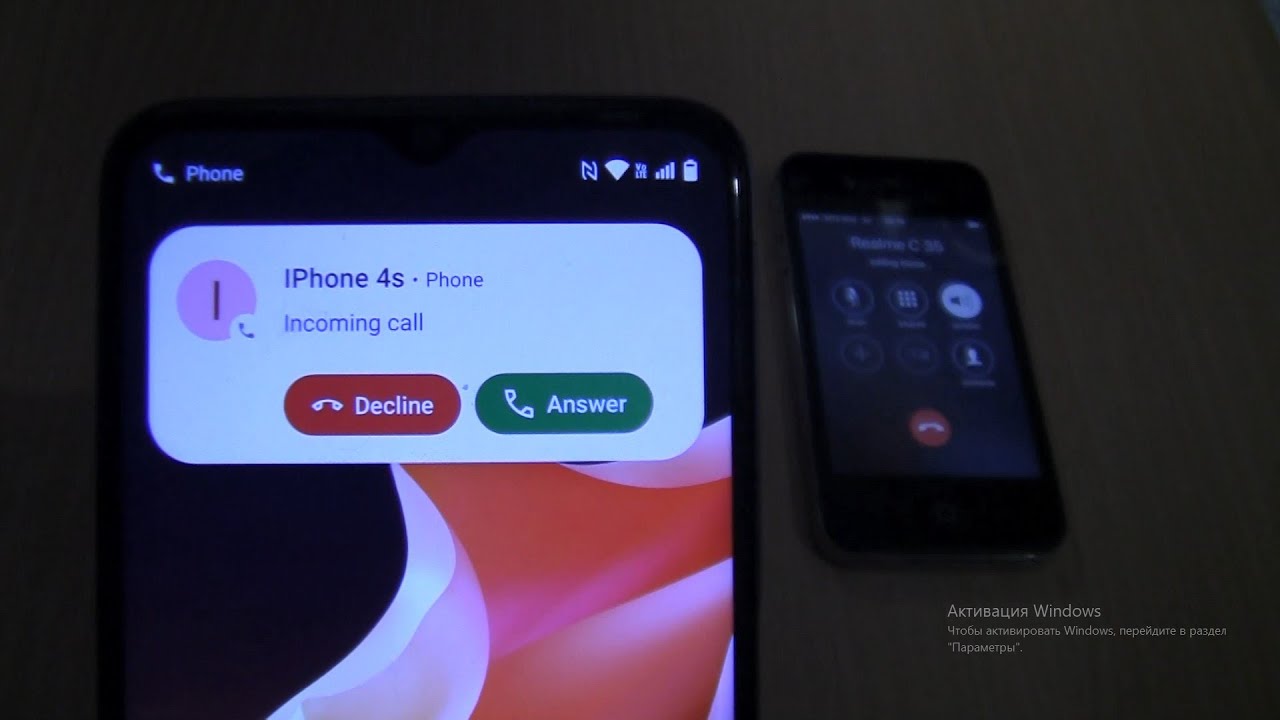 Incoming call & Outgoing call at the Same Time  Realme c35+Iphone 4s Black