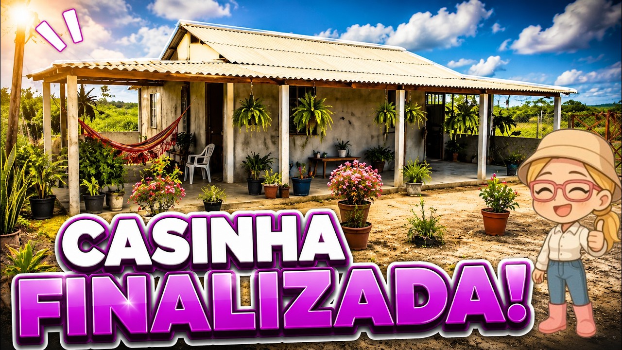 FINALMENTE TERMINAMOS A CASINHA DA ROÇA! 🏡 + Almoço com os Pedreiros