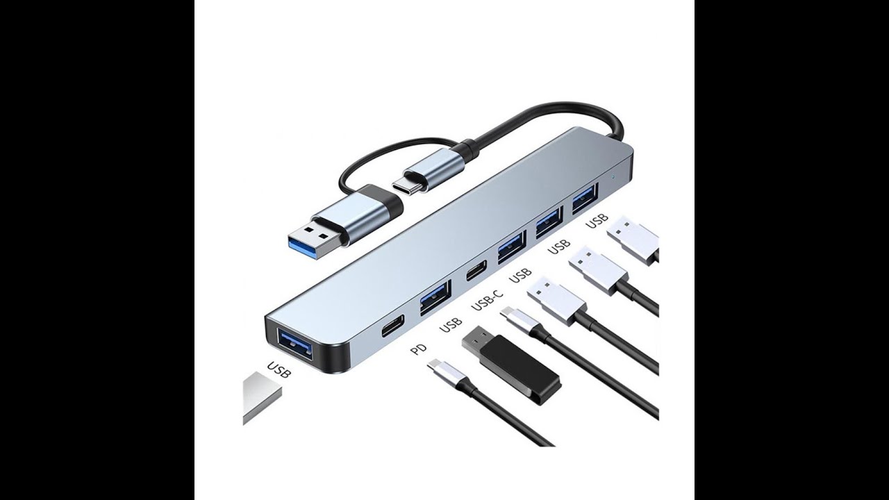 HUB USB 4 EN 1 COMO CARGADOR DE CELULARES
