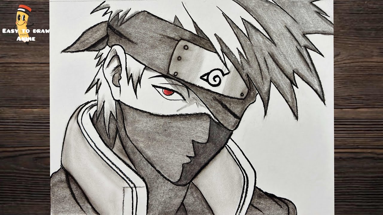 How to draw  Kakashi Hatake || Naruto drawing tutorial for beginners || Easy anime drawing 