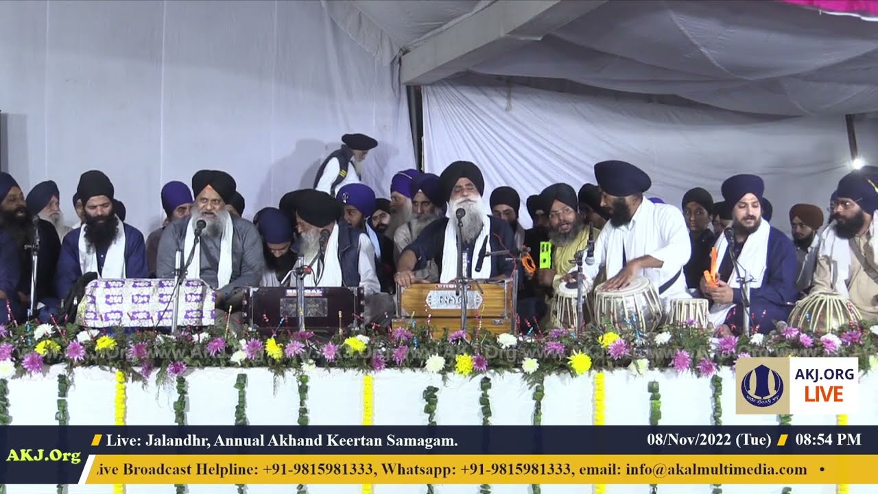 025 Jalandhar 8Nov2022 TueEve Rainsabai Keertan Bhai Inderjit Singh Jee Dayalpur