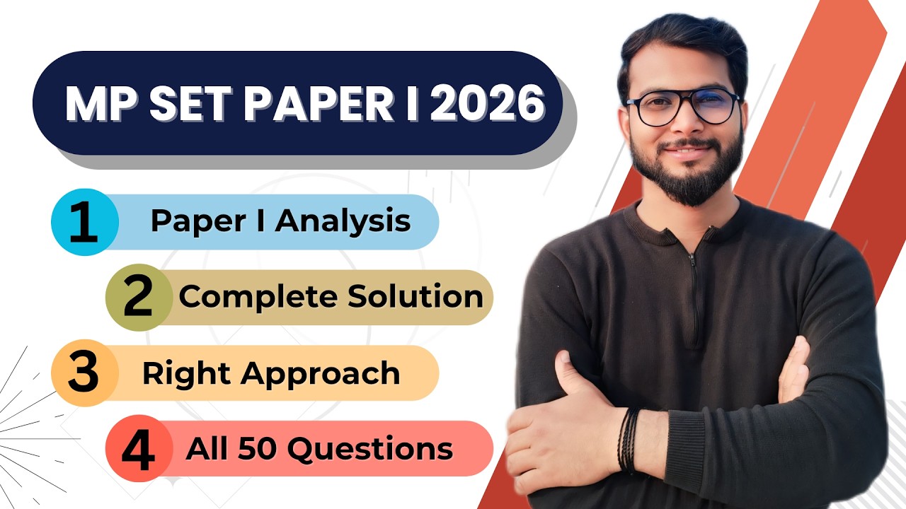 MP SET PAPER I 2026 | Complete Solution | English Literature NET SET