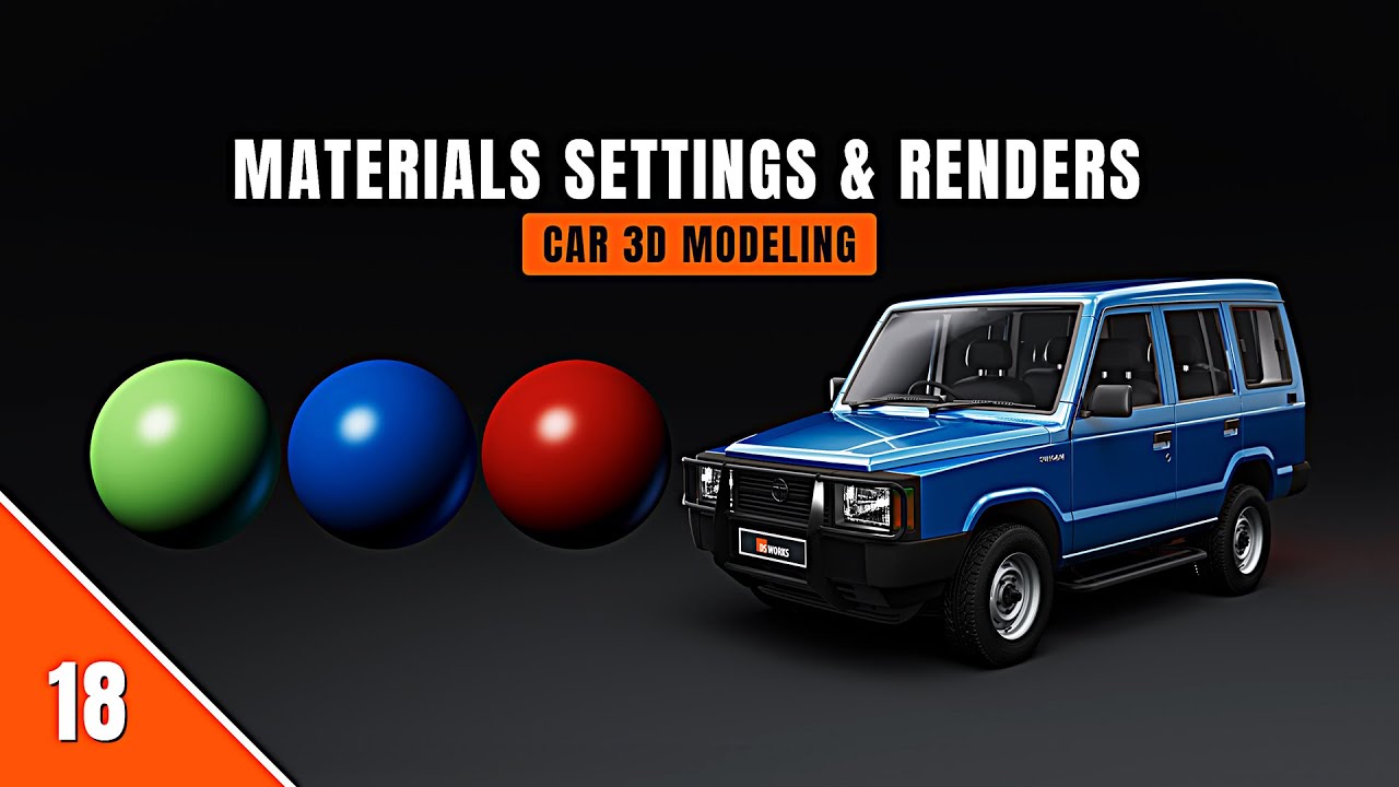 Part 18: 🤯 Make Your Car 3D RENDER REALISTIC! (Materials, 🌈 Colors & Glass Setup) in maya