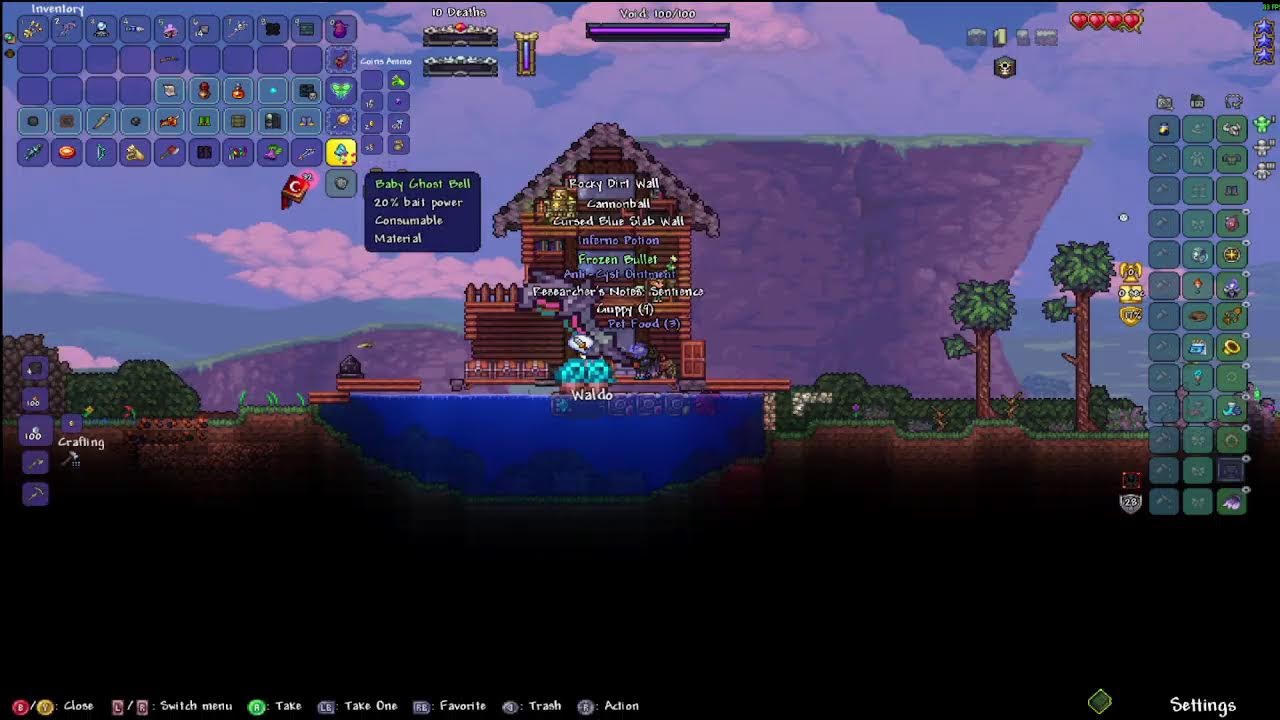 terraria megga  modded but i can only progress through fishing | EXTREME DIFFICULTY