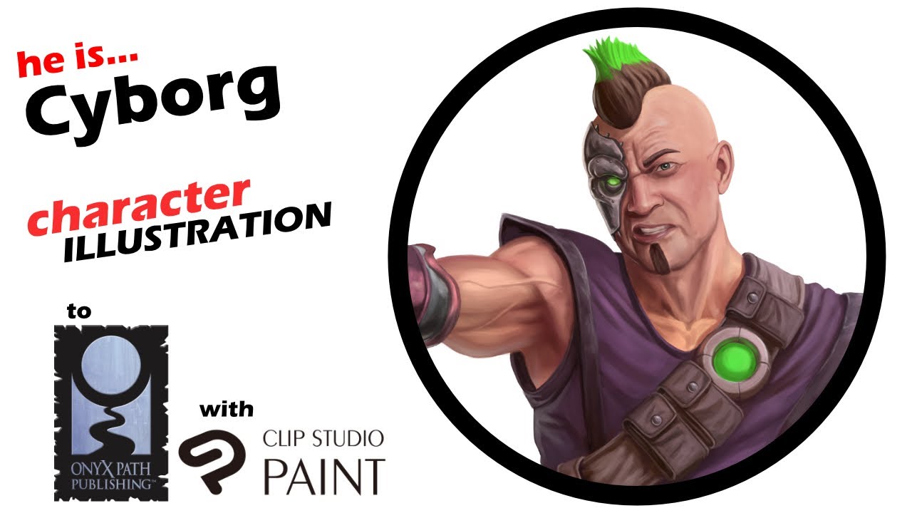 Painting an 80s Cyborg Villain | Sci-Fi Character Illustration in Clip Studio Paint
