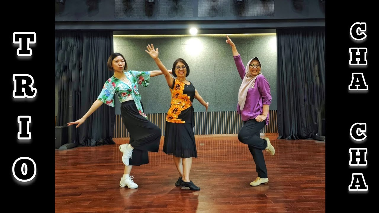 Trio Cha Cha||Line Dance|| Choreo:Nunik Susanto (INA),Jeanie Atmaja (INA) & Nani Bram (INA)-Dec 2023