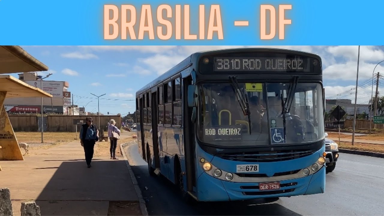 Ponto de ônibus próximo à estação Taguatinga Sul( Brasília/DF ) - Movimentação de ônibus urbanos#145