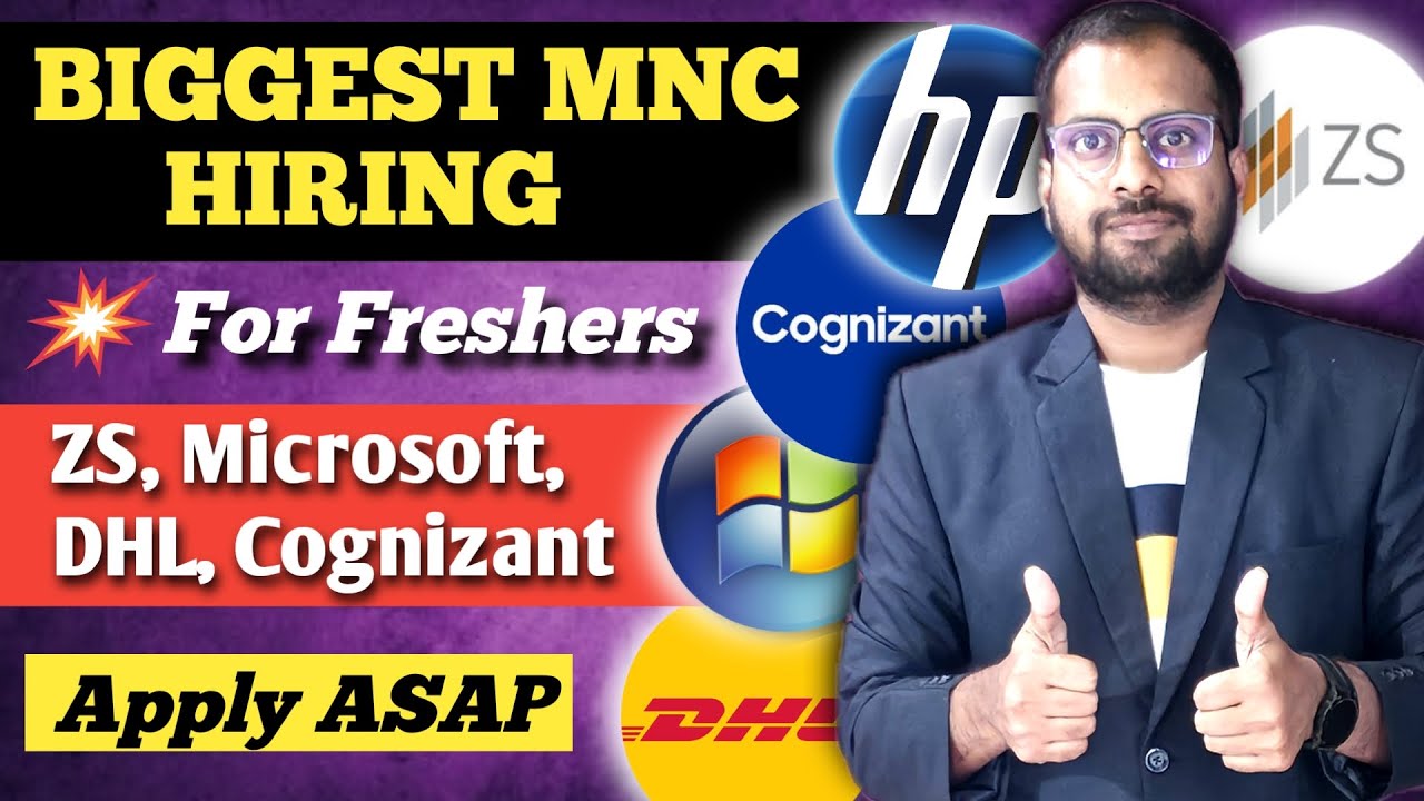 Finally HP Hiring Announced For Freshers | ZS, Microsoft, DHL, Cognizant Jobs For Freshers
