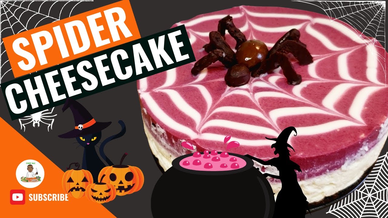 Halloween Cheesecake | How to make Halloween Cheesecake | Spider Cheesecake  | Non-bake Cheesecake