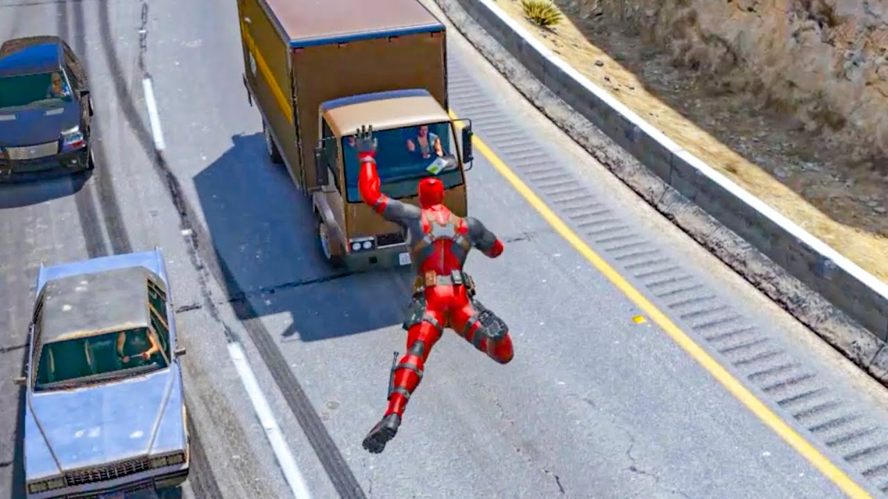 GTA 5 Funny Satisfying Moments & Crazy Fails  - Deadpool Euphoria Physics Ragdoll Compilation Pt 15