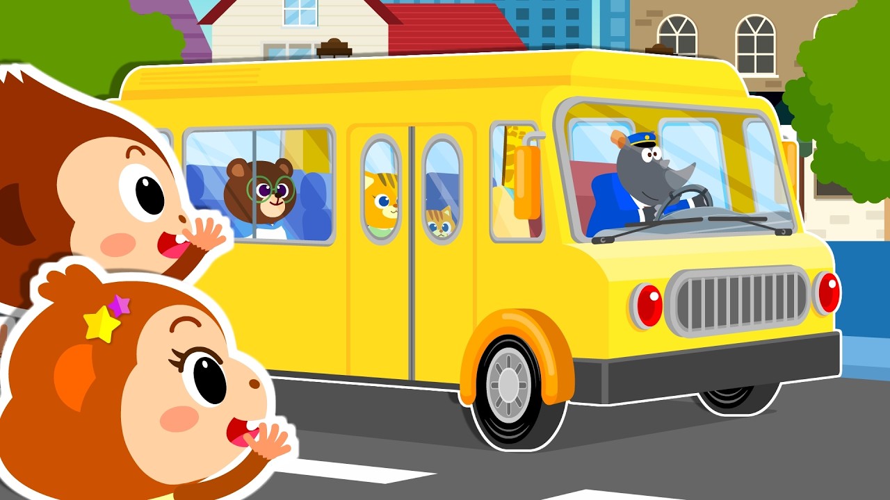 🚌 Wheels on the Bus | Car Song | Animal Family Song | Nursery Rhymes & Kids Songs