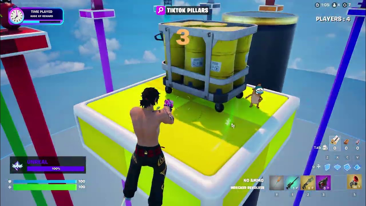 Playing Fortnite Tiktok pillars