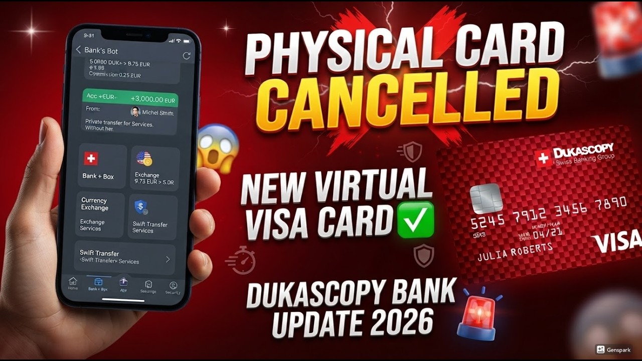Dukascopy Bank UPDATE 🚨 Physical Card Cancelled! New Virtual Visa Card Explained