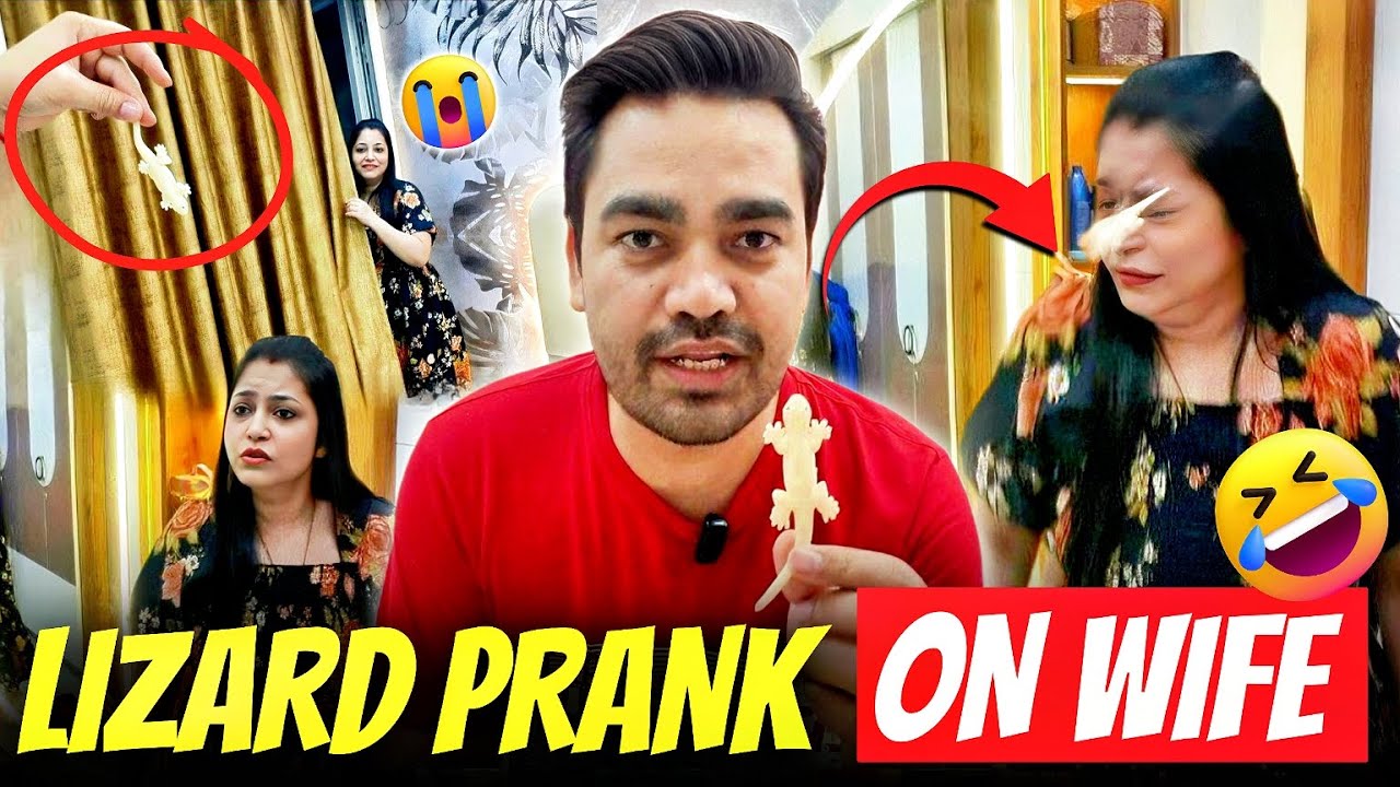 Best Wife Prank Ever! Fake Lizard Scare 😂🦎 