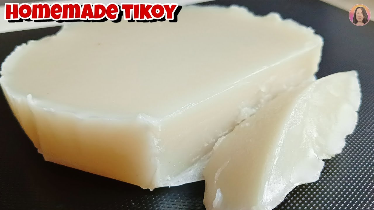 HOMEMADE TIKOY! 3-INGREDIENTS TIKOY RECIPE/GLUTINOUS RICE FLOUR RECIPE/Soft and Chewy