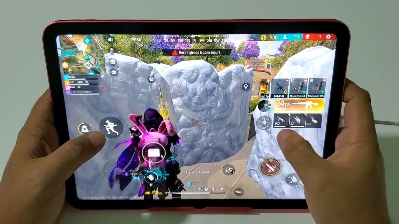 Ipad 11 (A16) FreeFire HandCam Gráficos Ultra 60fps Sombras Activadas Prueba de rendimiento