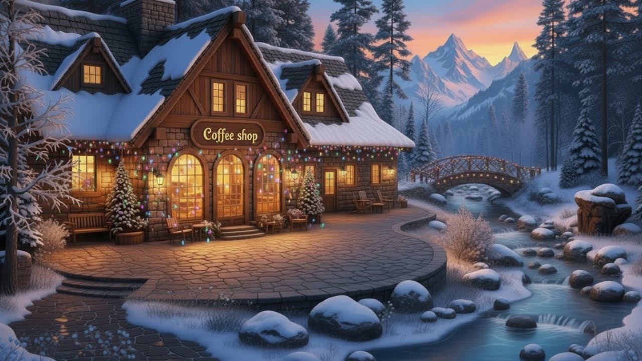 Warm Winter Jazz Coffee Shop Ambience ☕ Relaxing Jazz Music for Work, Study & Focus