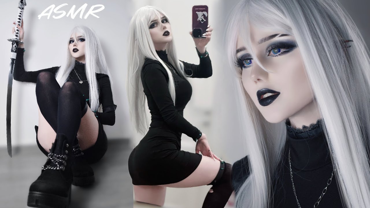 ASMR | Scratching Dress 🖤 Gothic Elf Girl Cosplay