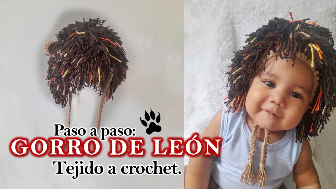 COMO TEJER UN GORRO DE LEON A CROCHET (Auder Crochet)