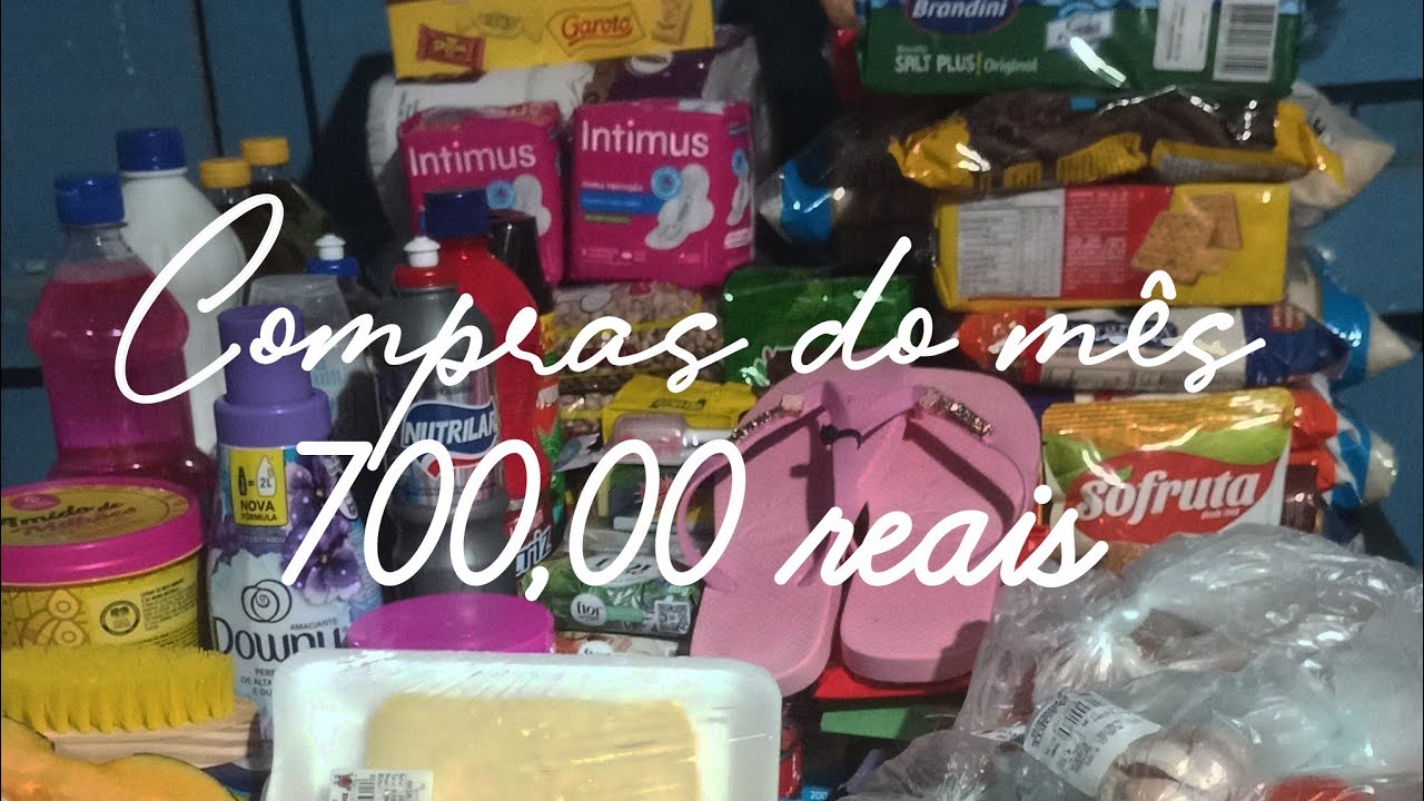 Compras do mês,dia de muita chuva.