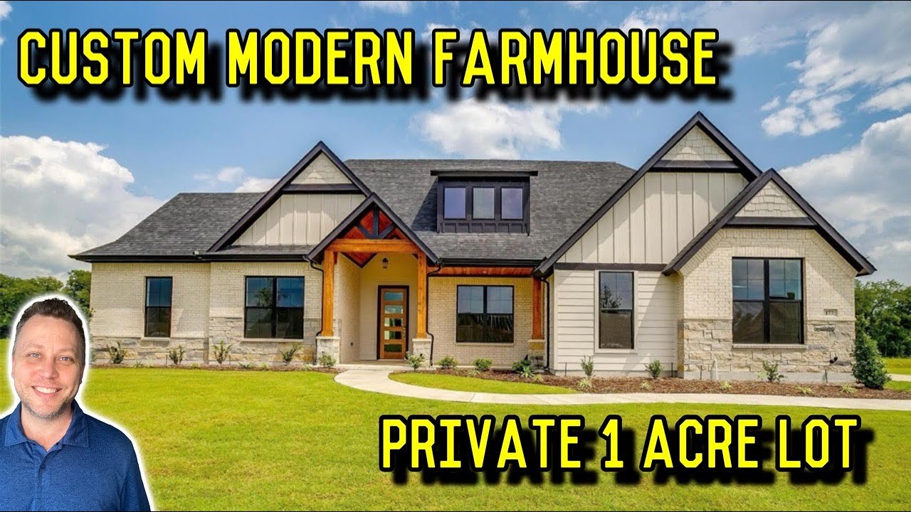 Beautiful and private custom home on one acre in Waxahachie, Texas!