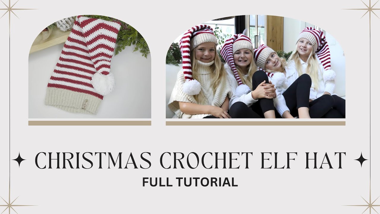 Christmas Crochet Elf Hat - FULL TUTORIAL