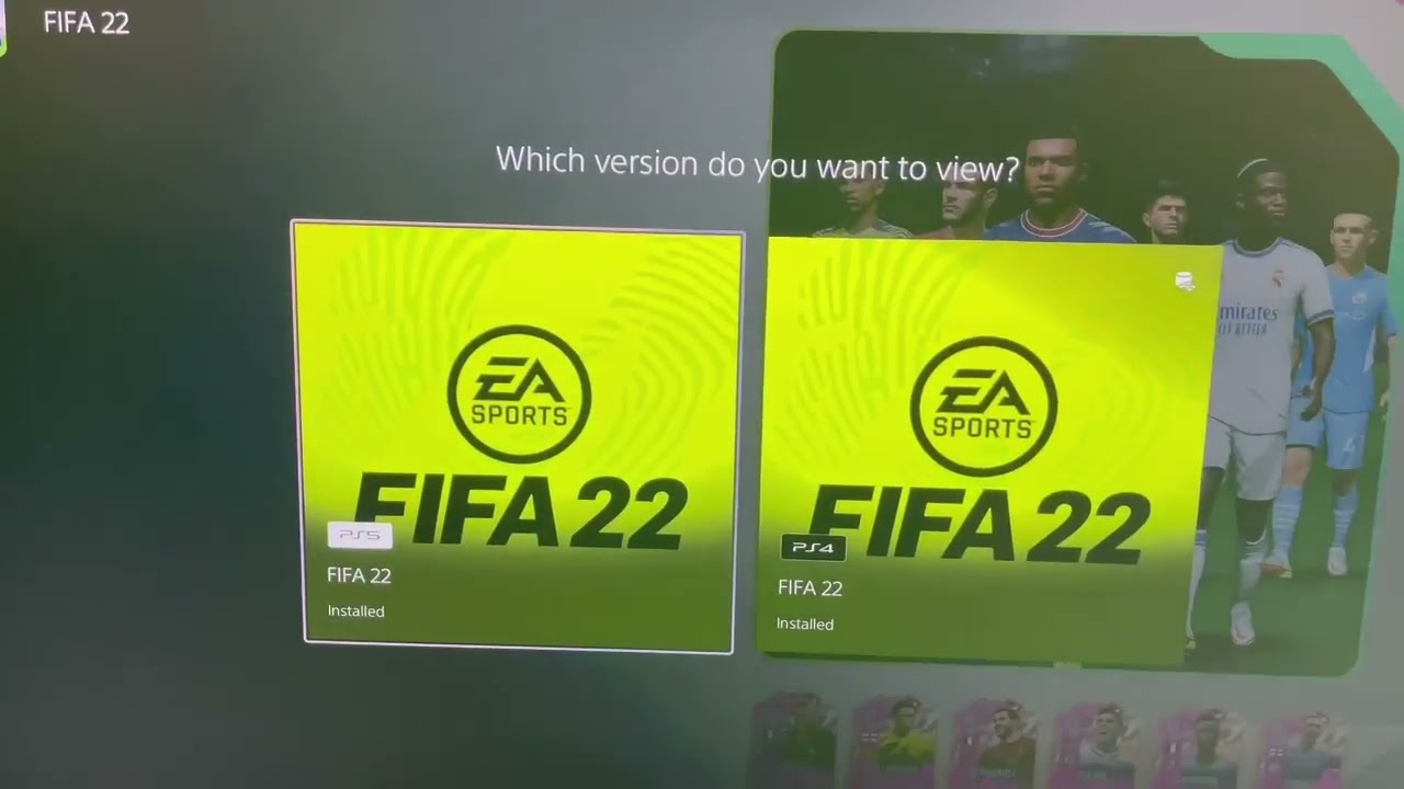 How to download  the PS4 version of FIFA 22 on the PS5?
