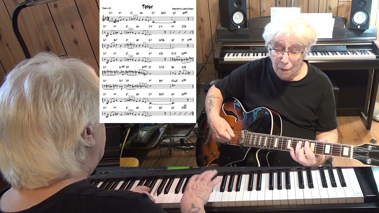 Topsy ( TvdH ) - Jazz guitar & piano cover ( E. Battle, E. Durham )