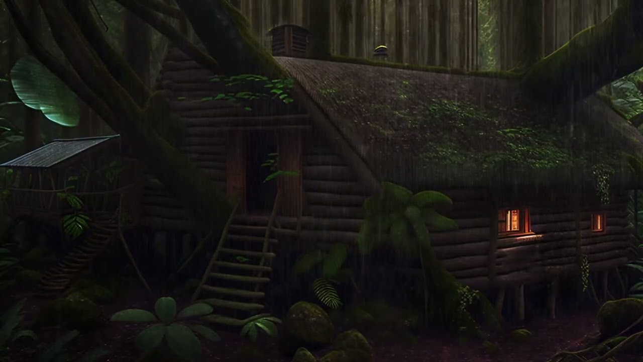 Peaceful Cabin Rain Sounds 🌧️ 60 Minutes of Calm