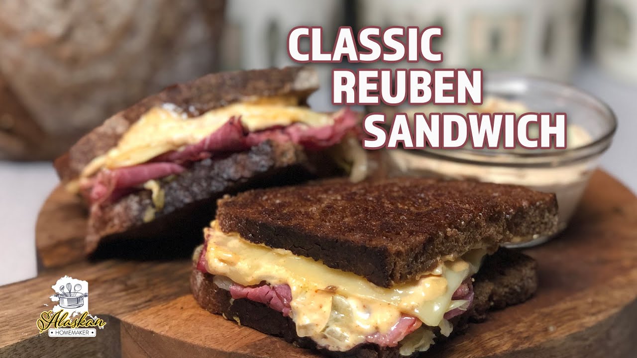 Reuben Sandwich on Sourdough Pumpernickel Bread YUM!