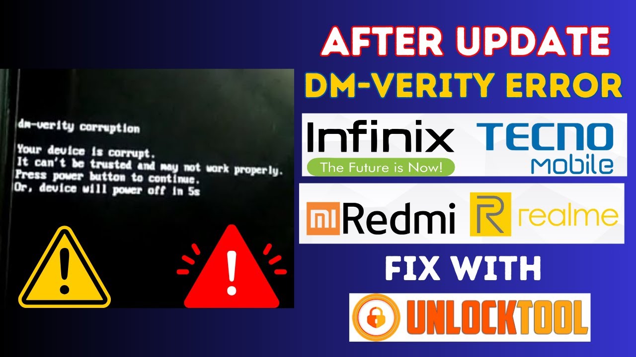 Tecno Pova Neo dm-verity error Fix with Unlocktool || dm-verity error Solution