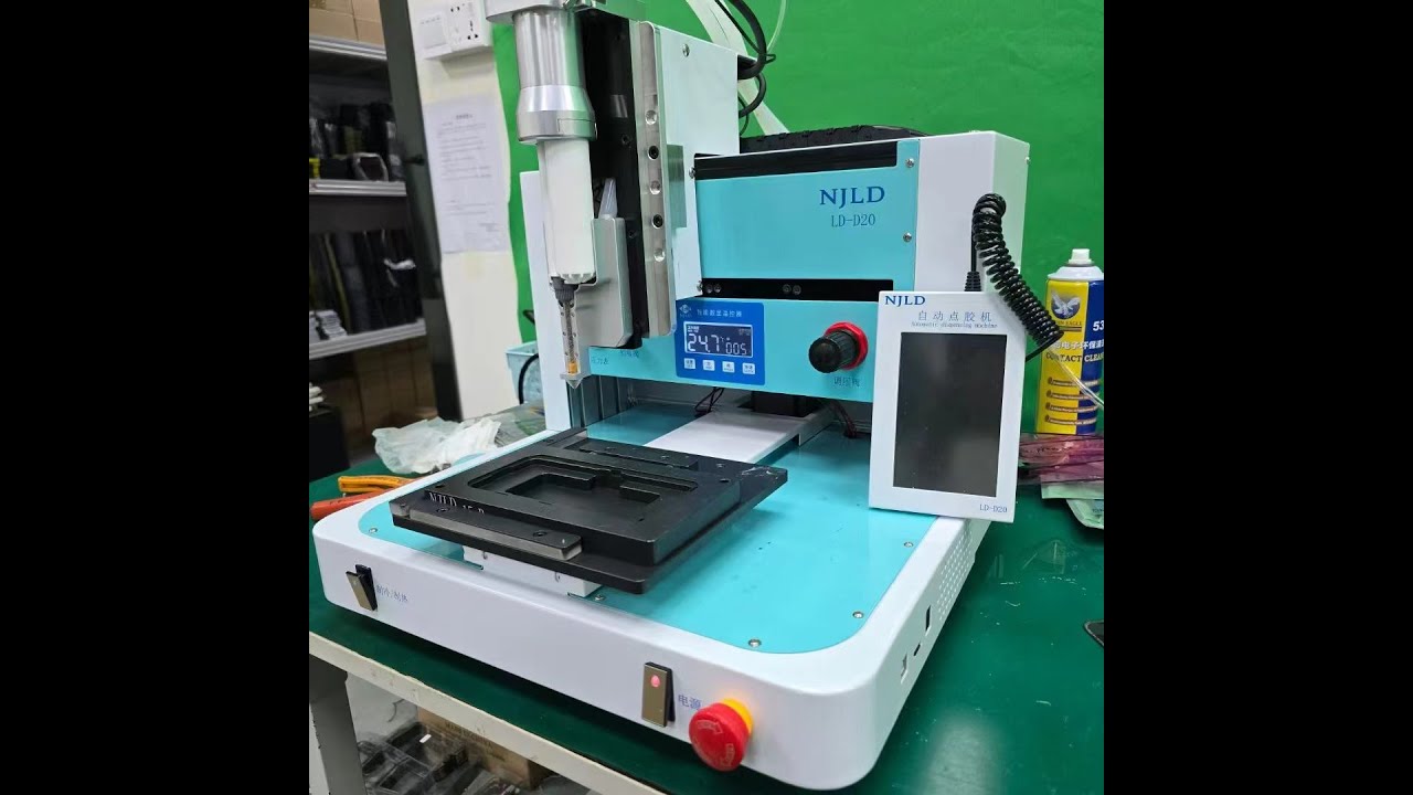 NJLD iPhone Frame Auto AB Glue Dispenser Machine Installation Instructions