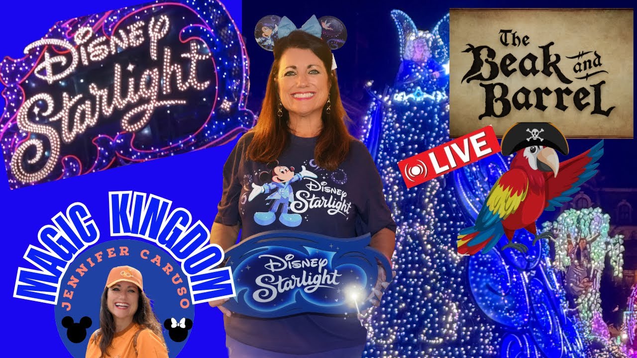 🔴LIVE  Magic Kingdom Starlight Parade & Beak and Barrel Pirate Bar  Walt Disney World 10/15/2025