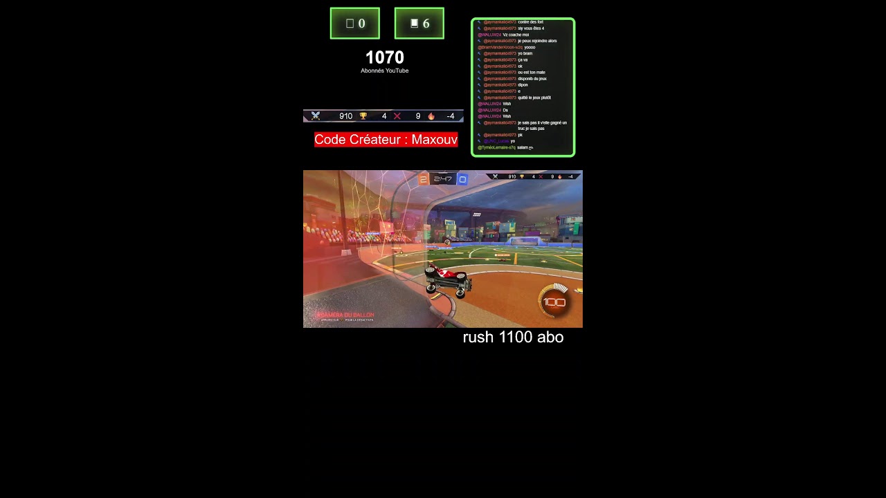 premier live RL code createur : Maxouv #rocketleague  #lives #shorts