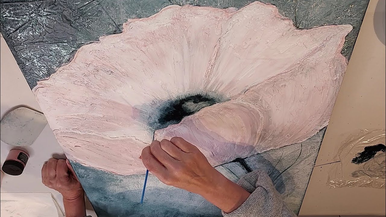 BEAUTIFULLY TEXTURED 🌸 Mixed Media Flower