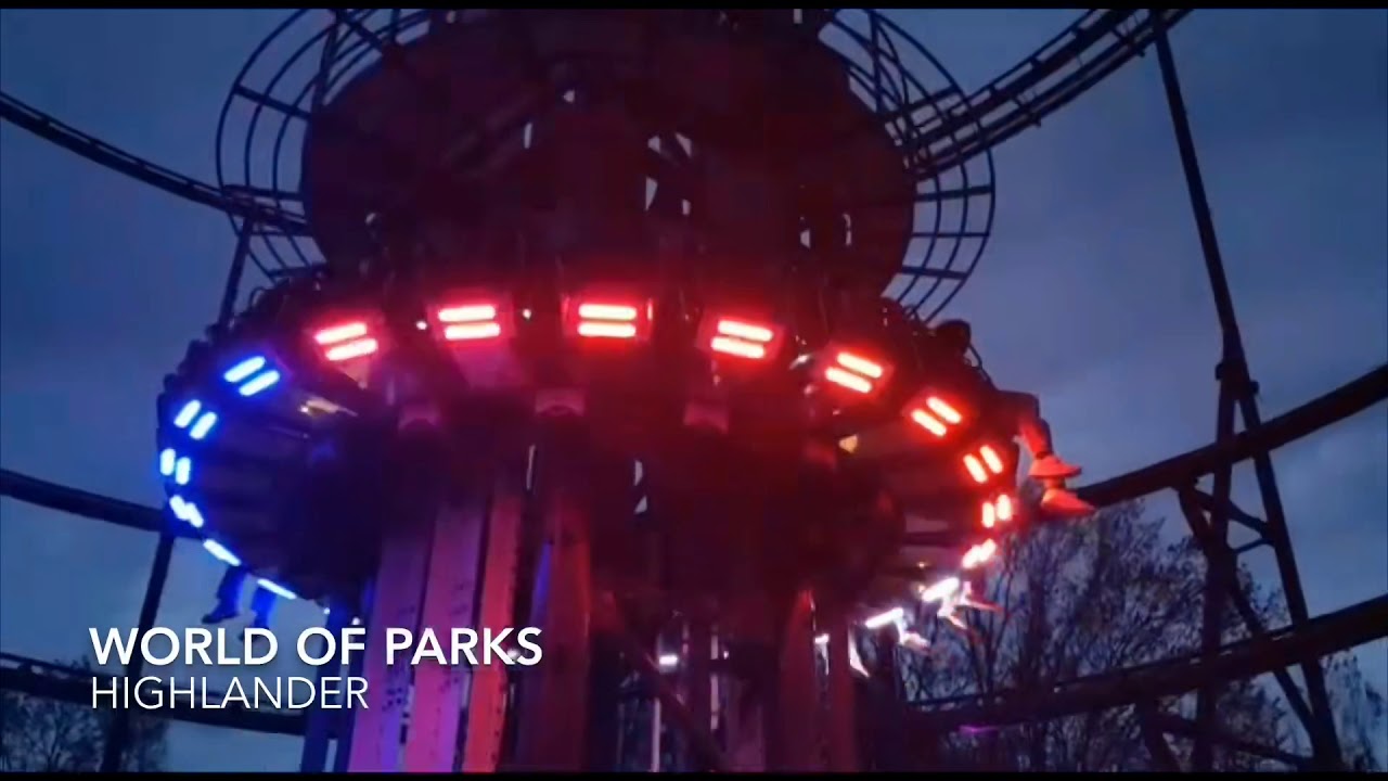 Highlander Hansa Park bei Nacht - Highlander mit Beleuchtung Off Ride Eröffnungsfeier 26.04.2019