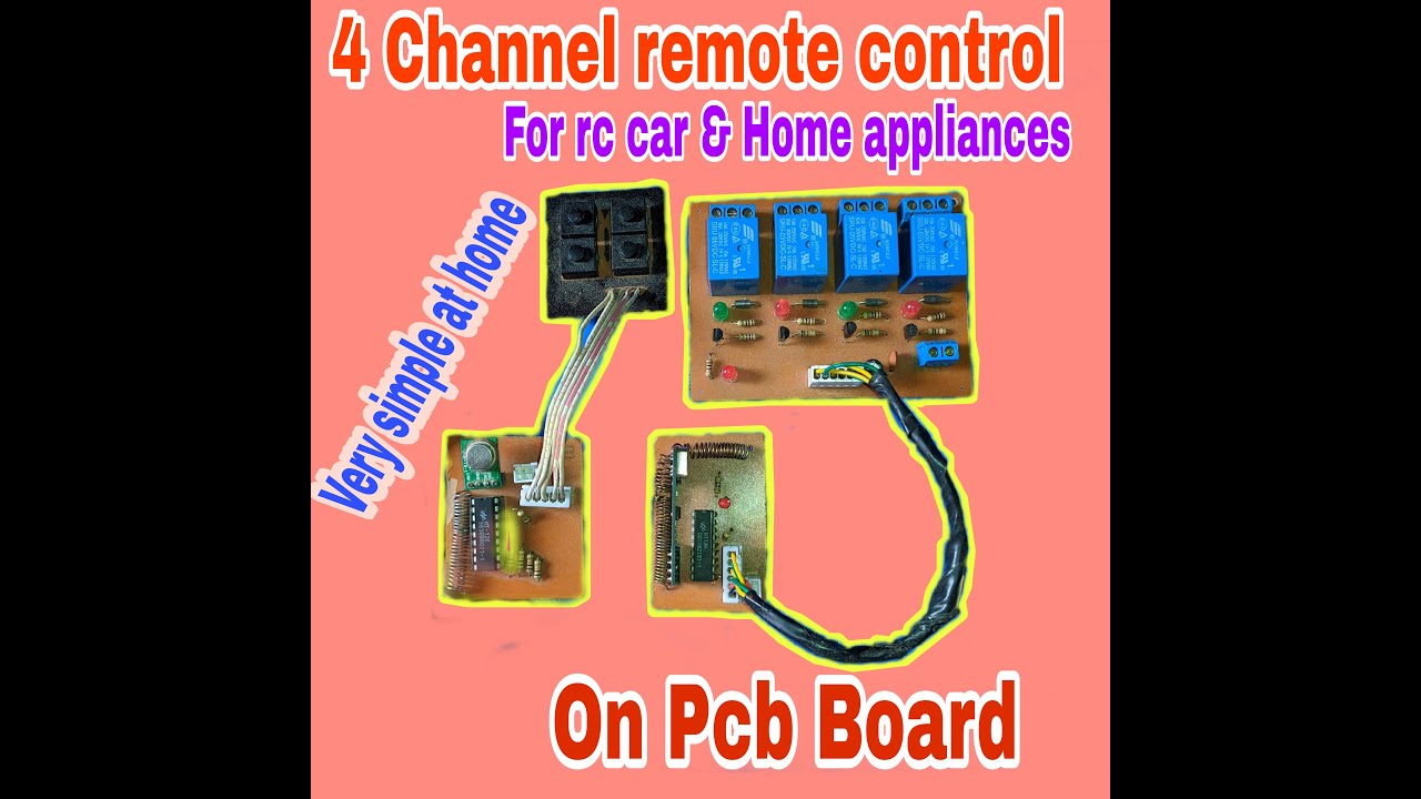 How to make a 4 channel remote control circuit | Long Range | 433 mhz transmitter and receiver |