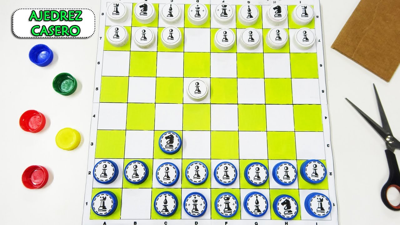 Cómo Hacer un Tablero de Ajedrez de Cartón reciclado - plantillas y recortes gratis