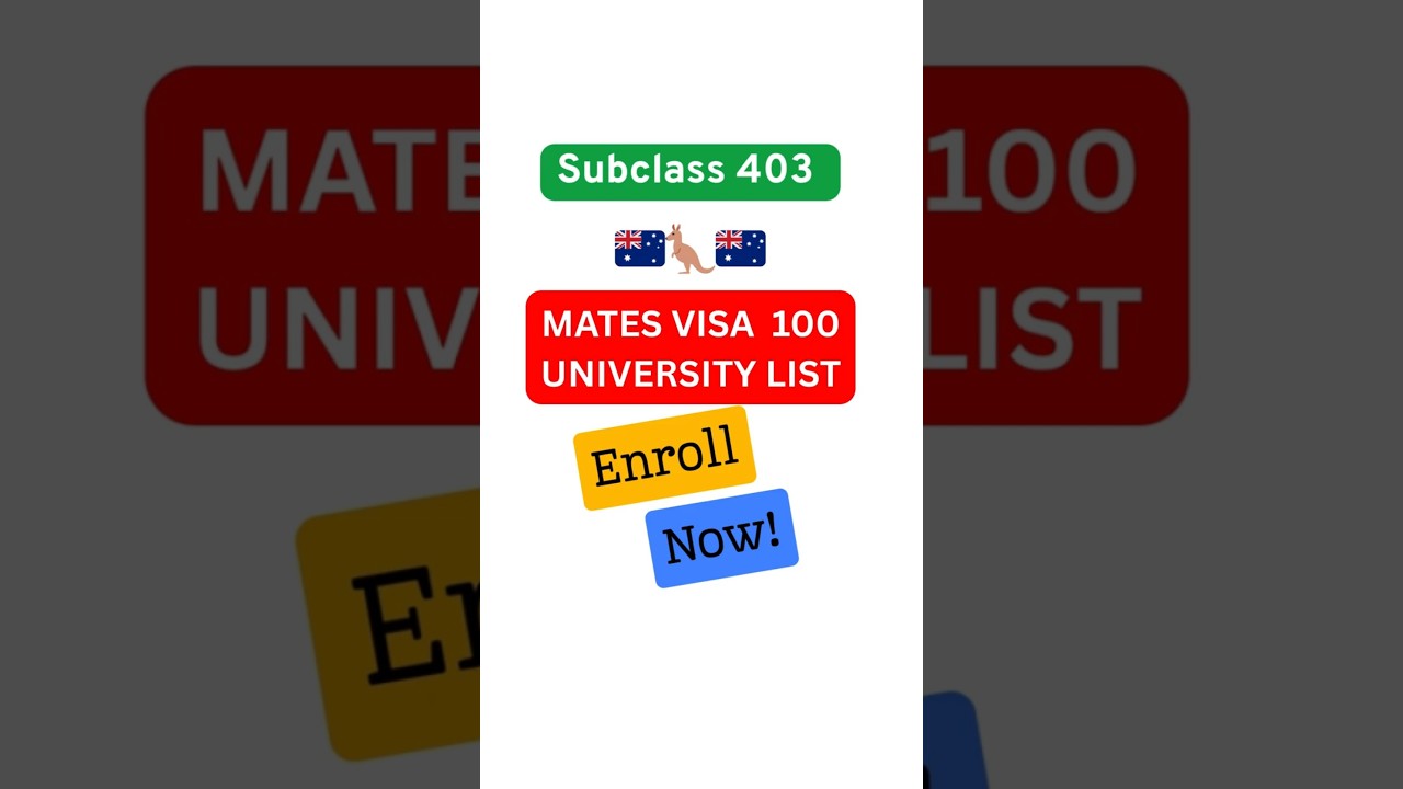AUSTRALIA LOTTERY VISA || AUSTRALIA MATES(403) #100 university list