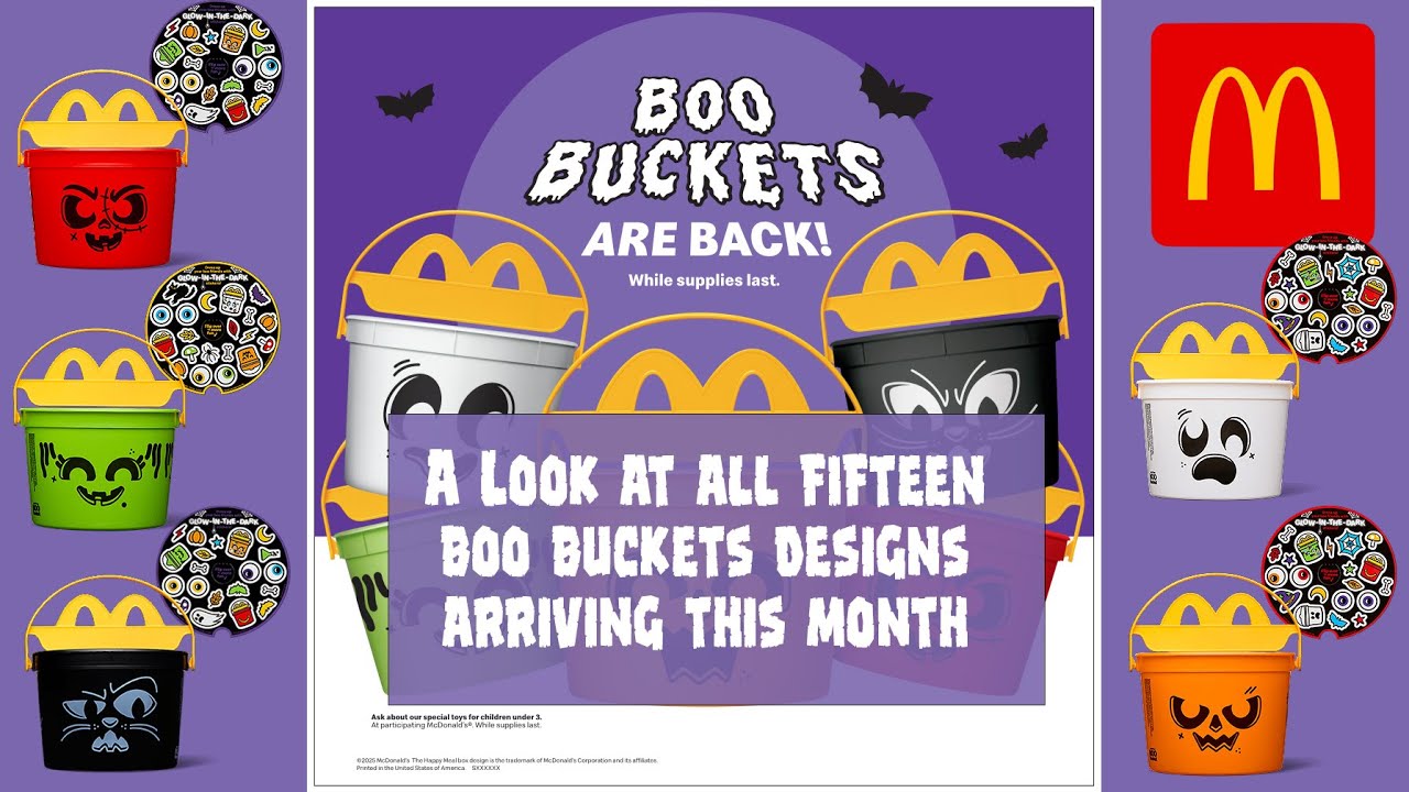 Обзор контейнеров Happy Meal Boo 2025 от McDonald's: 15 дизайнов и НОВЫЕ изображения вампира и че...