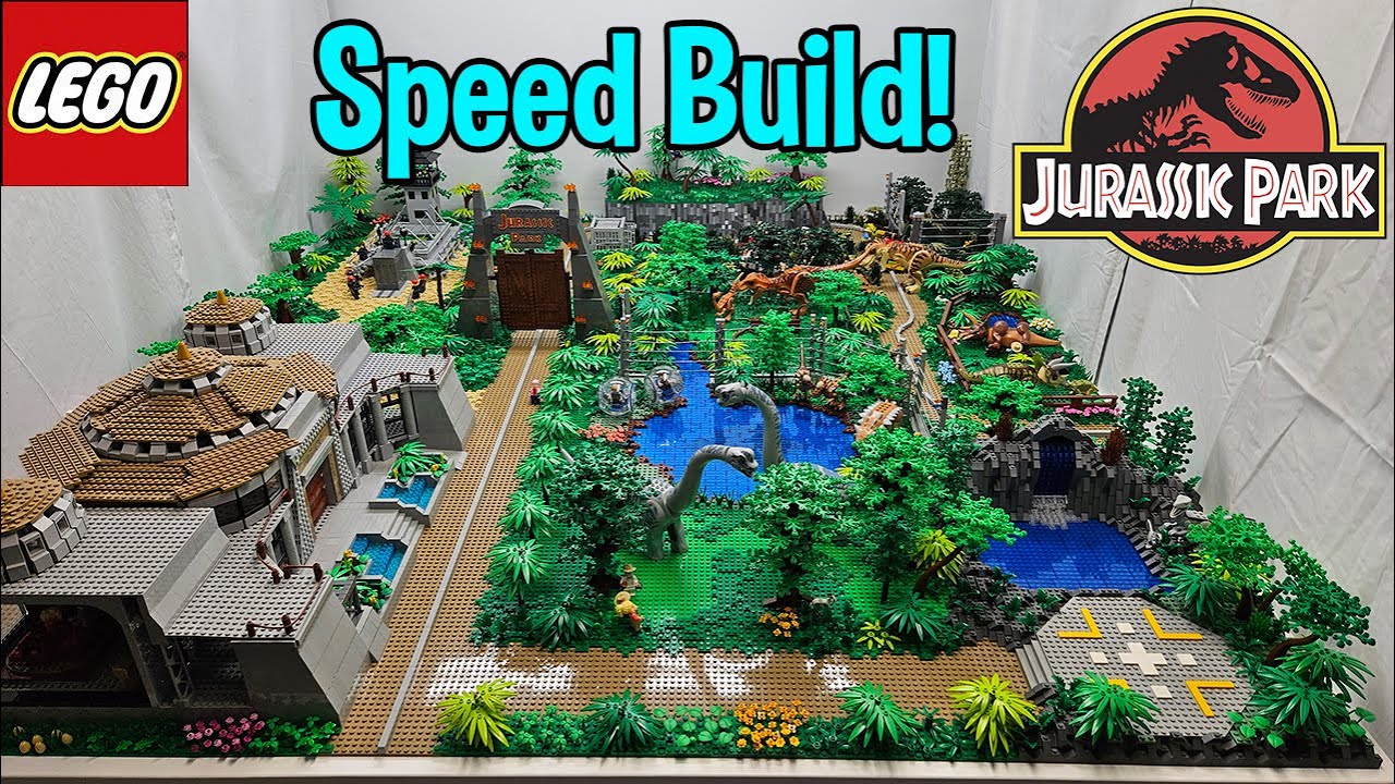 LEGO JURASSIC PARK: SPEED BUILD! | Building Jurassic Park in LEGO! |  | 4K! |  #lego #jurassicpark