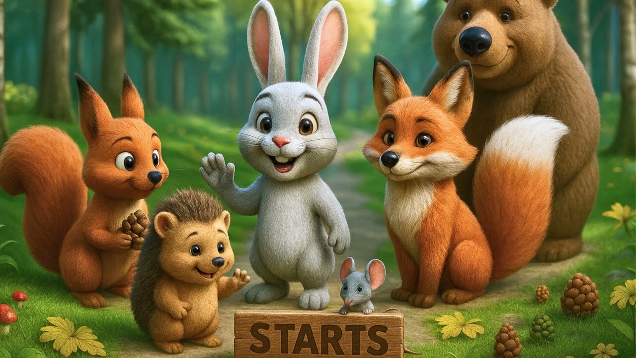 Bērniem - Matemātikas pasaka - DZĪVNIEKU SACENSĪBAS