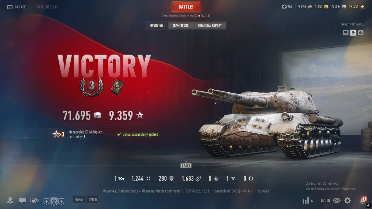 Bad RNG FT. IS-3-II 1.2K DMG Victory (DRG WoT Gameplay) World of Tanks