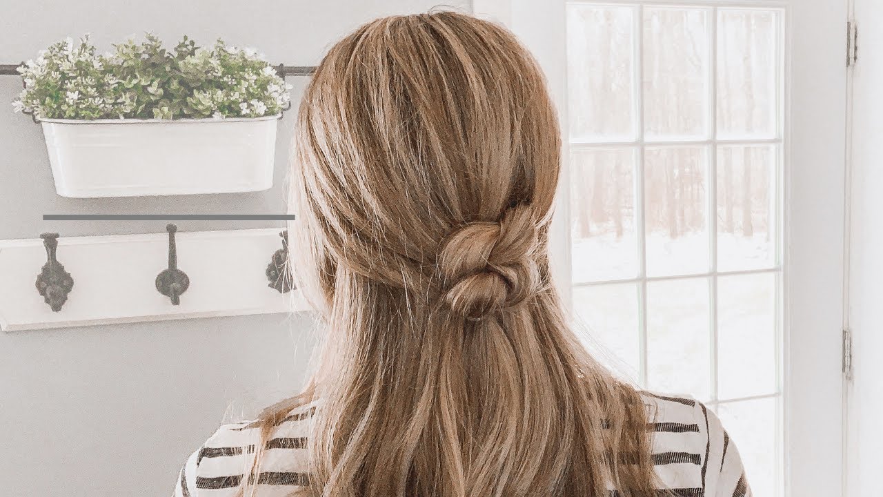 Half Up Double Knots- LAZY DAY HAIRSTYLE || Hazel Darling
