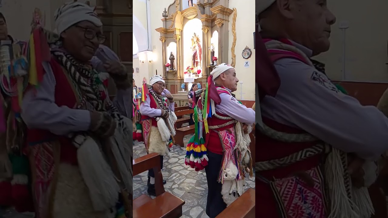 Llegando los danzantes a la Parroquia de Monserrat venerado a la Virgen de Belén🥰🥰❤️❤️